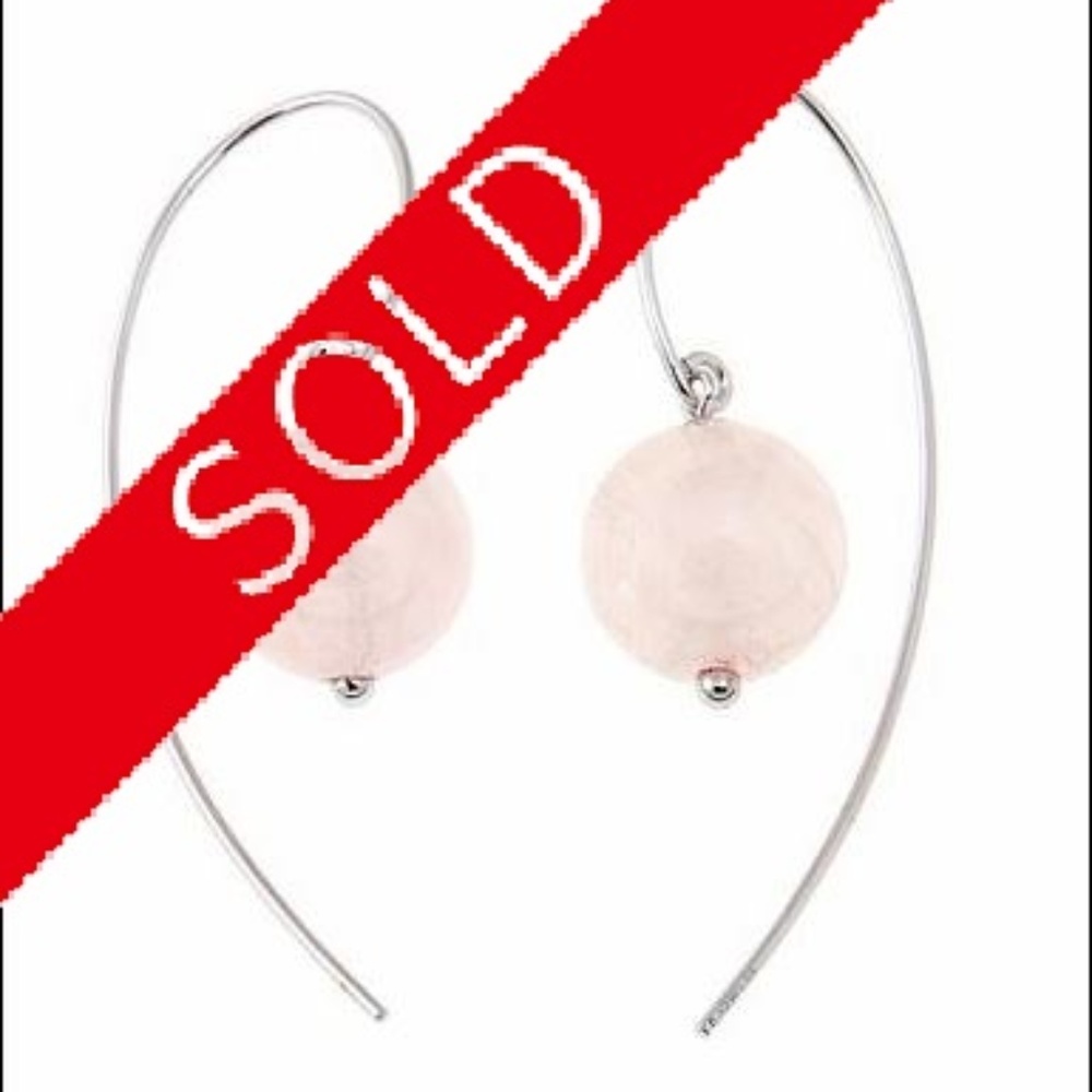 Gemstone Bead Sterling Silver Drop Earrings